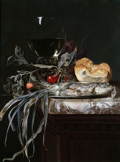 Nature morte avec plat de poisson - Willem van Aelst